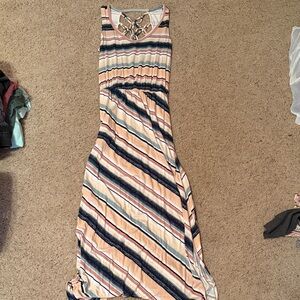 Striped Multicolor Maxi Dress